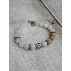 Buddha Kep jaspis-Feher Jade