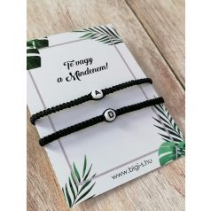 Páros karkötő - Monogramos Macrame 