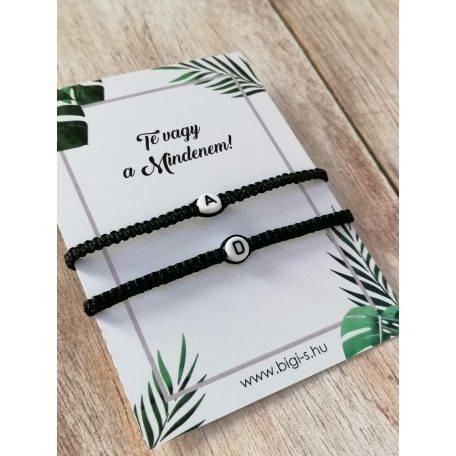 Páros karkötő - Monogramos Macrame KIFUTÓ