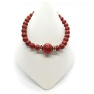 Damen Karkötő Vörös Jáspis-Korall