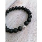 Páros ásvány karkötő - Black & White LOVE