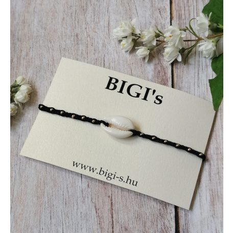 Spun Shell Black & Gold karkötő 