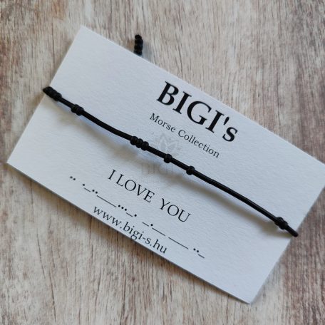 MORSE - I LOVE YOU férfi karkötő (simple) 