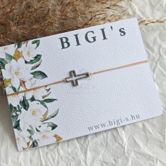 Kereszt Minimál karkötő - Nemesacél 