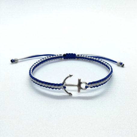 Navy macrame karkötő