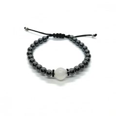 Damen karkötő Hópehely Obszidián-Howlit